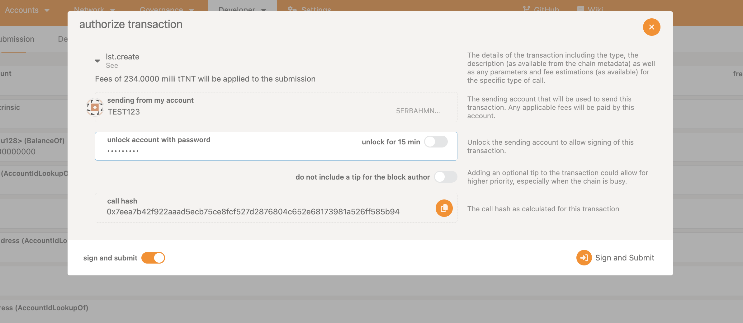 PolkadotJS Transaction